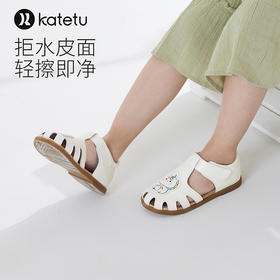 卡特兔小皮鞋女童2024夏季新款儿童公主鞋防滑透气宝宝凉鞋沙滩鞋