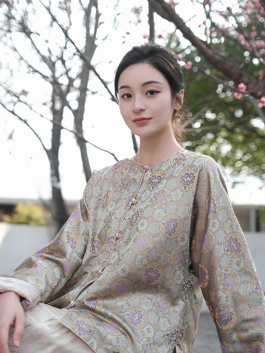 盛唐牡丹 |重缎宋锦对襟外套 商品图6