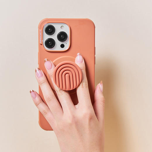 【陶之道】原土 MAGSAFE磁吸式支架 圆啪嗒系列 红色 纹理 商品图1