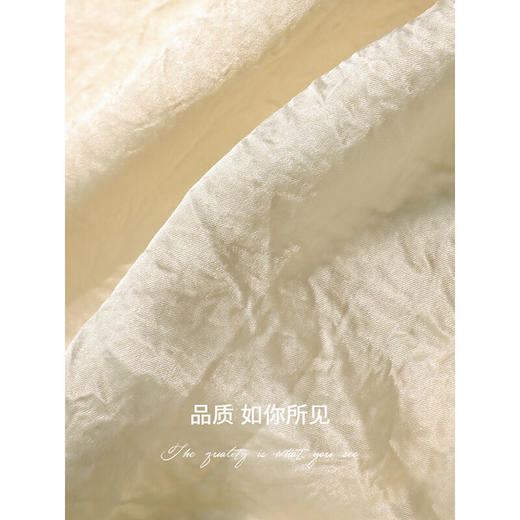 COCOBELLA[醋酸]丝光褶皱肌理丝滑垂坠马蹄袖衬衫SR7011 商品图3