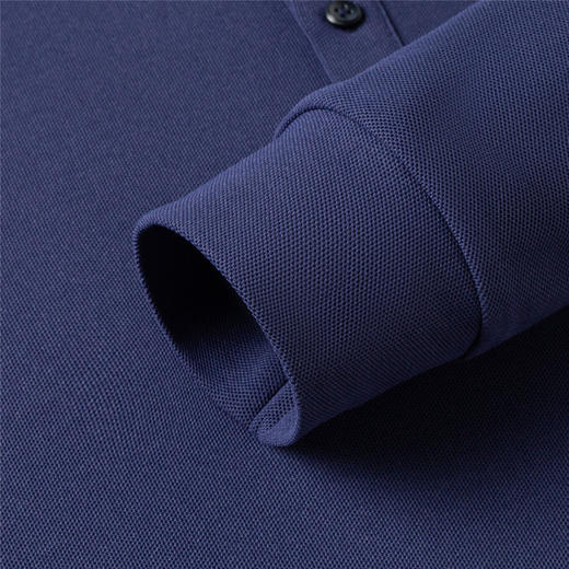 【高周波胸标】罗蒙春秋男士仿丝光polo衫男长袖t恤男商务男士polo衫 商品图8