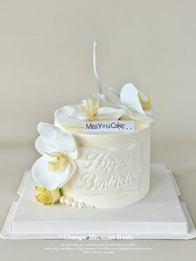定制款蛋糕 - 白蝴蝶兰