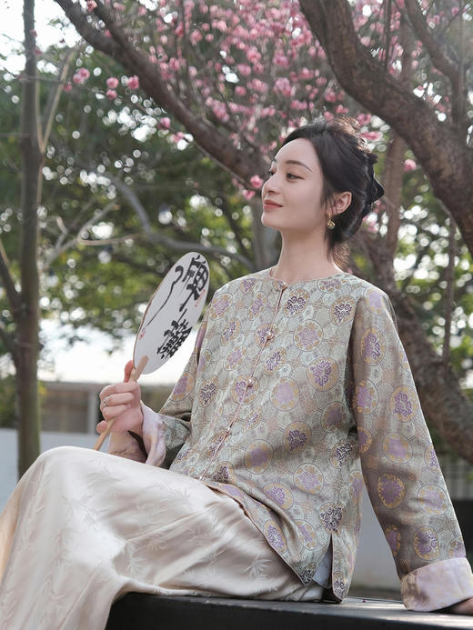 盛唐牡丹 |重缎宋锦对襟外套 商品图10