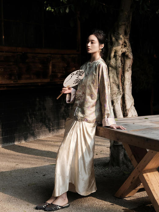 盛唐牡丹 |重缎宋锦对襟外套 商品图7