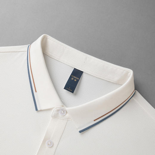 【华夫格】罗蒙春秋款男士抗皱免烫polo衫男长袖t恤男商务男士polo衫 商品图7