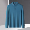 【经典款】罗蒙春秋男士仿丝光polo衫男长袖t恤男商务男士polo衫长袖 商品缩略图4