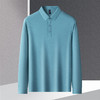 【福利款】罗蒙春秋男士仿丝光polo衫男长袖t恤男商务男polo衫长袖 商品缩略图5