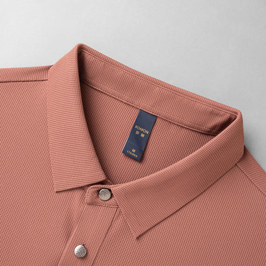 【华夫格】罗蒙男士春秋抗皱免烫polo衫男长袖t恤男商务男士polo衫 商品图9