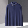 【撞色领】罗蒙春秋款男士仿丝光polo衫男长袖t恤男商务男士polo衫长袖 商品缩略图6