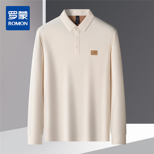 【高周波胸标】罗蒙春秋款男士仿丝光polo衫男商务男士polo衫T恤男 商品图0
