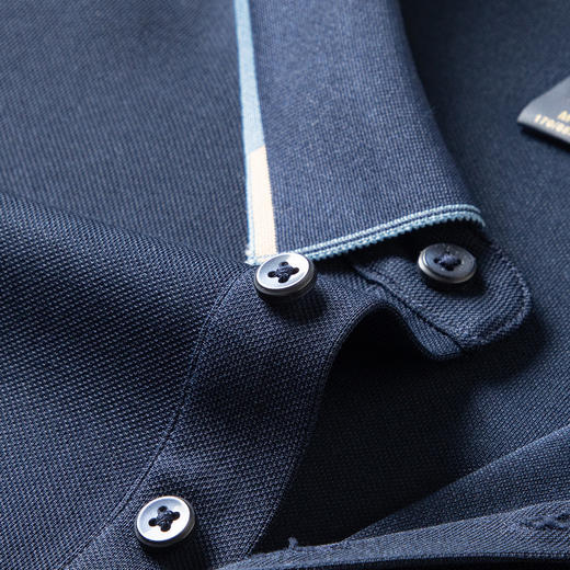 【双面含桑蚕丝】罗蒙男士春秋款经典polo衫男长袖t恤男polo衫男 商品图8