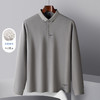 【双面含桑蚕丝】罗蒙春秋男士绣花polo衫男长袖t恤男polo衫男 商品缩略图4