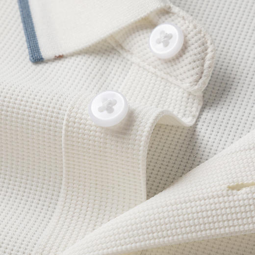 【华夫格】罗蒙春秋款男士抗皱免烫polo衫男长袖t恤男商务男士polo衫 商品图8