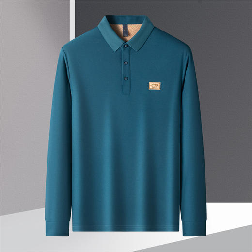 【高周波胸标】罗蒙春秋款男士仿丝光polo衫男商务男士polo衫T恤男 商品图1