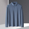 【撞色领】罗蒙春秋男士仿丝光polo衫男长袖t恤男商务男士polo衫长袖 商品缩略图5
