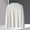 【撞色领】罗蒙春秋男士仿丝光polo衫男长袖t恤男商务男polo衫长袖 商品缩略图8