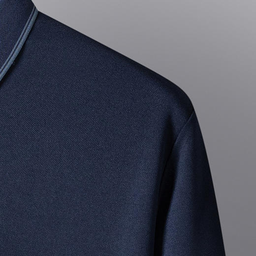 【双面含桑蚕丝】罗蒙男士拉链polo衫男长袖t恤男春秋男士polo衫 商品图5