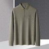 【高周波胸标】罗蒙春秋男士仿丝光polo衫男长袖t恤男商务男士polo衫 商品缩略图5