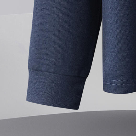 【双面含桑蚕丝】罗蒙男士拉链polo衫男长袖t恤男春秋男士polo衫 商品图6