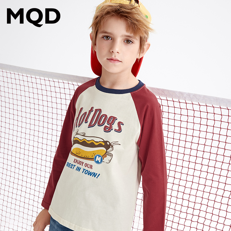 【MQD】童装儿童春秋新款卡通印花圆领套头宝宝上衣潮9633W0309