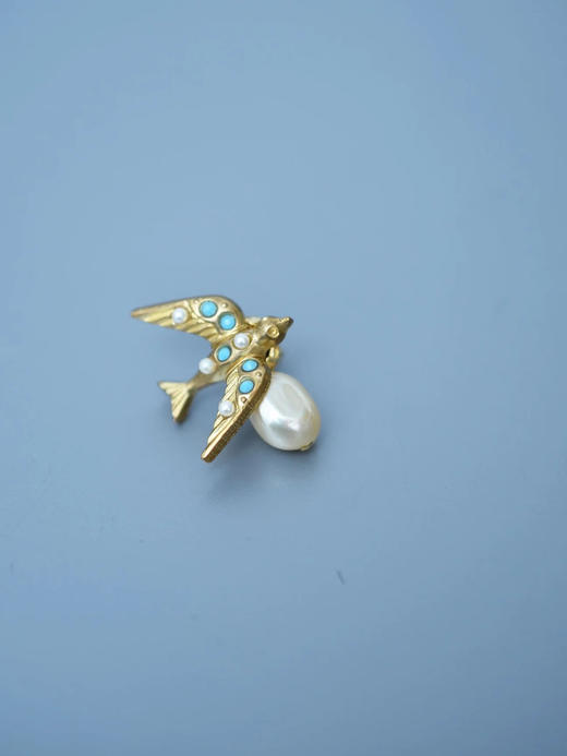 订购8周到｜Monshiro-TSUGUMI-鸟儿 绿松石 耳环［日本设计师］ 商品图3