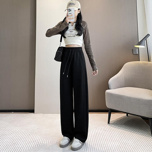 新款窄版镰刀裤卫裤 垂感直筒阔腿裤（4-304） 商品图9