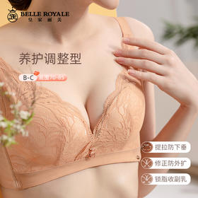 皇家丽美性感蕾丝文胸竹炭纤维无钢圈聚拢内衣中厚款文胸WW027-2