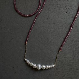 SpoiledBrat Jewelry18k金石榴石珍珠项链