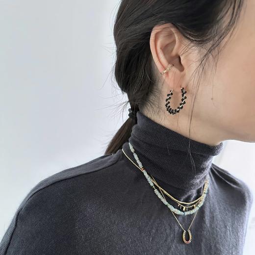 SpoiledBrat Jewelry黑尖晶大耳圈 商品图7