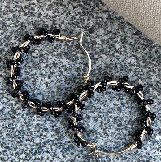 SpoiledBrat Jewelry黑尖晶大耳圈 商品图6