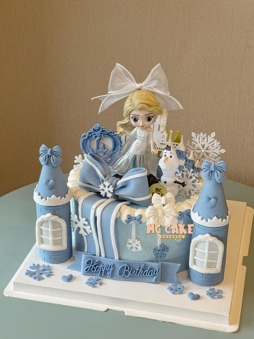 冰雪奇缘|爱莎公主雪宝城堡蛋糕 商品图1