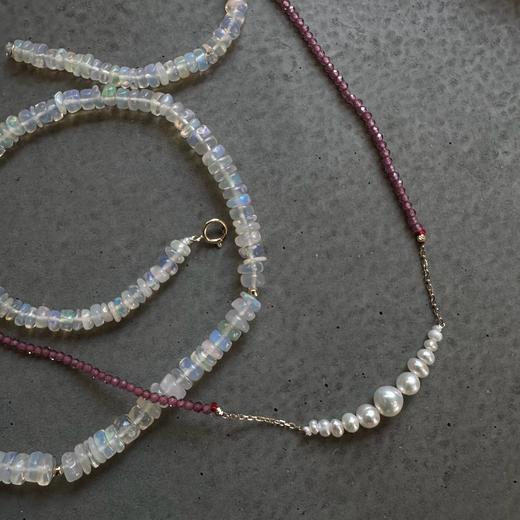 SpoiledBrat Jewelry18k金石榴石珍珠项链 商品图1