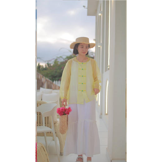 【抖音专属】【春思系列】衬衫（24710077黄白游） 商品图1