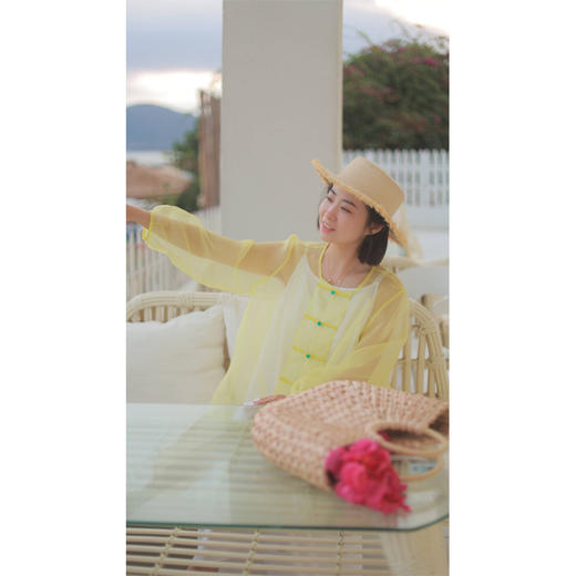 【抖音专属】【春思系列】衬衫（24710077黄白游） 商品图4