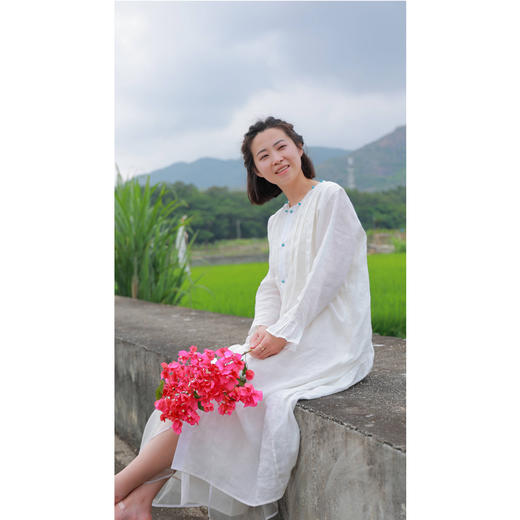 【抖音专属】连衣裙（23707304-苎麻纱白） 商品图1