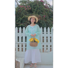 【抖音专属】【陌上花系列】连衣裙短款（24707347-天缥）