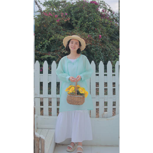 【抖音专属】【陌上花系列】连衣裙短款（24707347-天缥） 商品图0
