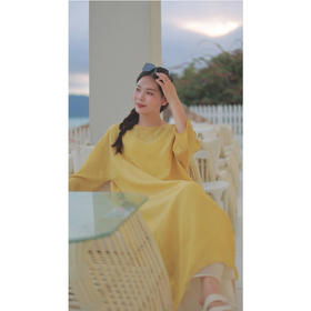 【抖音专属】连衣裙（20707175B-姚黄）