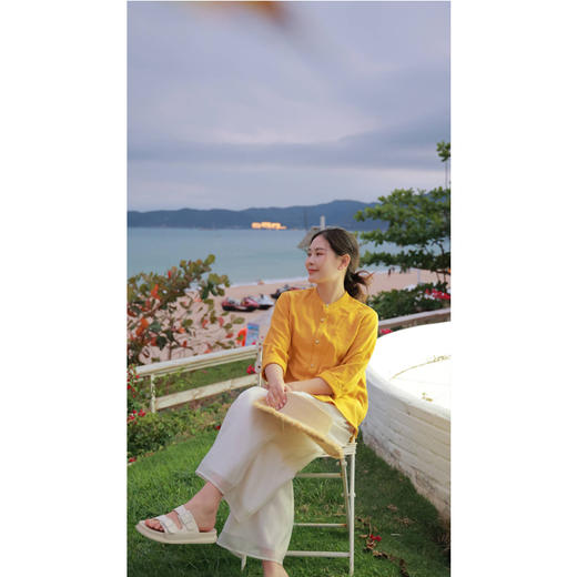 【线上专属】领衬衫（21710804-黄河琉璃【陌上花系列】小领衬衫（21710804-黄河琉璃） 商品图3