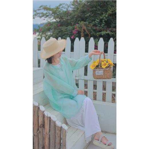 【抖音专属】【陌上花系列】连衣裙短款（24707347-天缥） 商品图2