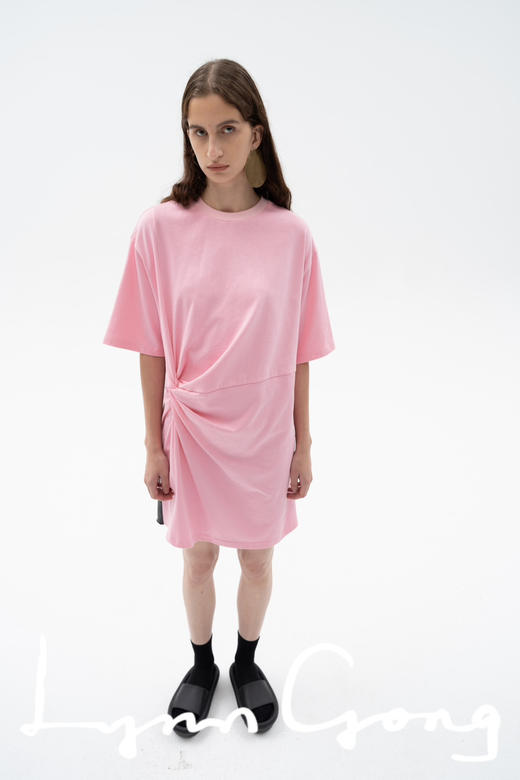 纽结拼牛仔连衣裙 商品图2