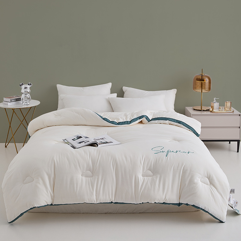 自然醒安娜公主A类刺绣立体边云柔大豆被冬被棉被芯加厚保暖空调春秋被FM