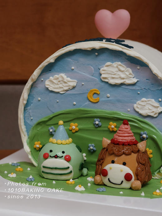 「小蛇小马」手绘立体小动物·周岁生肖·100%动物奶油（附图6寸·提前4天预订） 商品图1