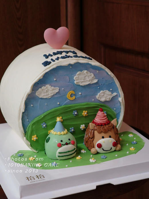 「小蛇小马」手绘立体小动物·周岁生肖·100%动物奶油（附图6寸·提前4天预订） 商品图2