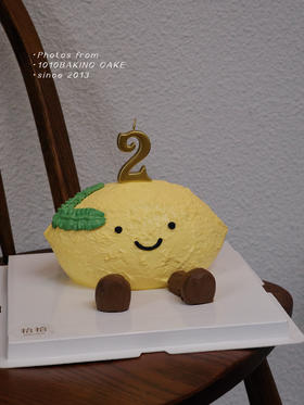 「Jellycat·柠檬小可爱」岁数可改·翻糖巧克力·100%动物奶油（附图6寸造型·提前3天预订）