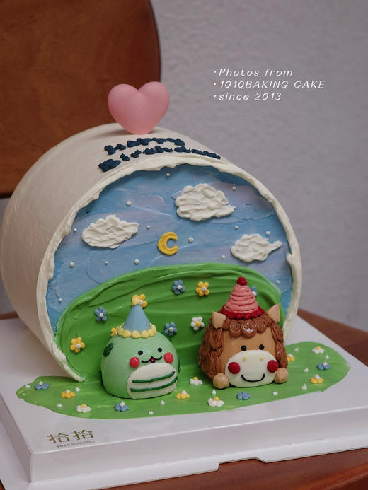 「小蛇小马」手绘立体小动物·周岁生肖·100%动物奶油（附图6寸·提前4天预订） 商品图3