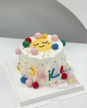 ins笑脸蛋糕