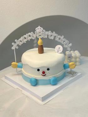 可爱蜡烛人蛋糕