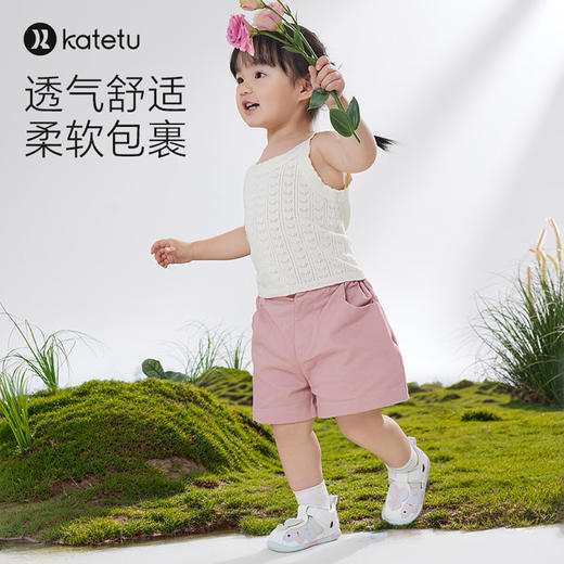 卡特兔儿童凉鞋女孩2024夏季新款公主鞋软底防滑学步机能鞋婴儿鞋 商品图1