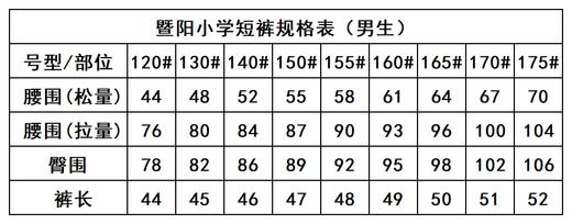 暨阳小学-男五分裤/女短裙 商品图2